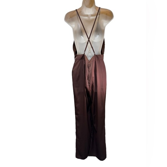 Miss Avenue brown sequins open back jumpsuit - Picture 14 of 15